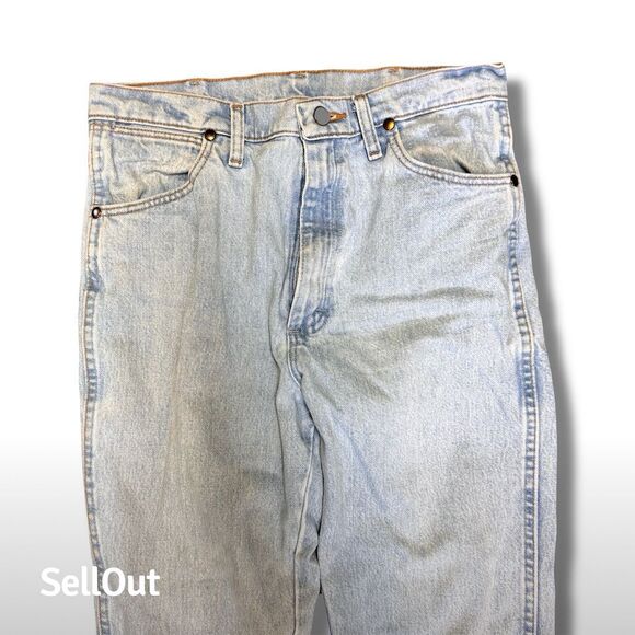 Vintage Wrangler Men's 90s Straight Jeans Blue Size 31x34 - Picture 3 of 7